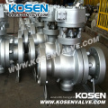 Two Pieces Trunnion Mounted Ball Valve PTFE Seated